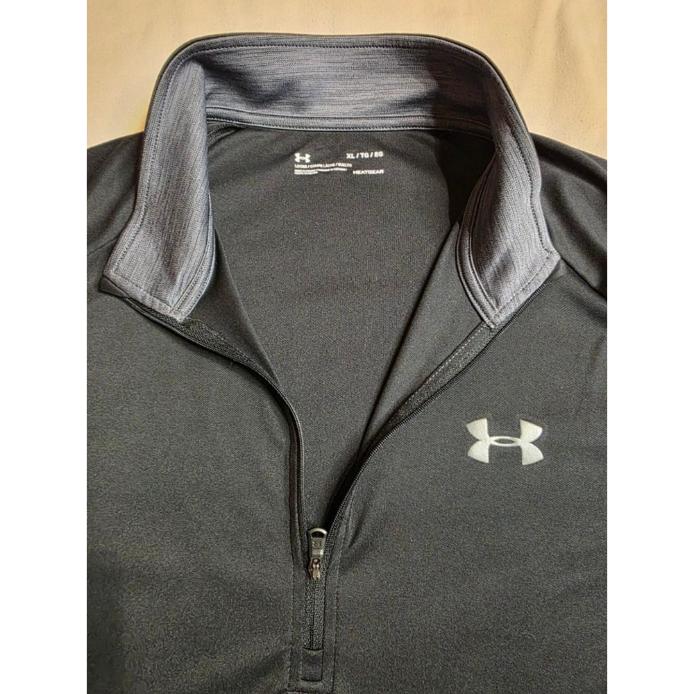 Men's Under Armour Black Gray Long Sleeve Tee XL - Picture 3 of 5